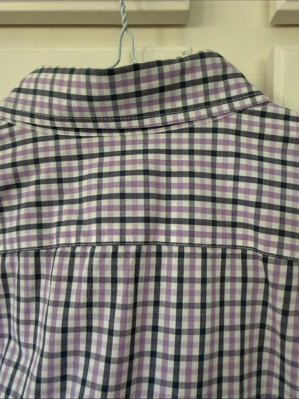 J. Crew Purple and Gray Check Slim Untucked Button-Down Shirt